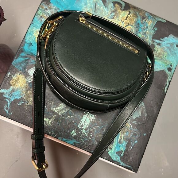 Rebecca Minkoff Forest Green Astor Saddle Leather Crossbody Bag - Picture 5 of 6